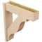 Ekena Millwork 8-in W x 30-in D x 36-in H Funston Block Rough Cedar Woodgrain TimberThane Outlooker, Primed Tan OUTUR080X30X36FST44RCPR - alternate 5